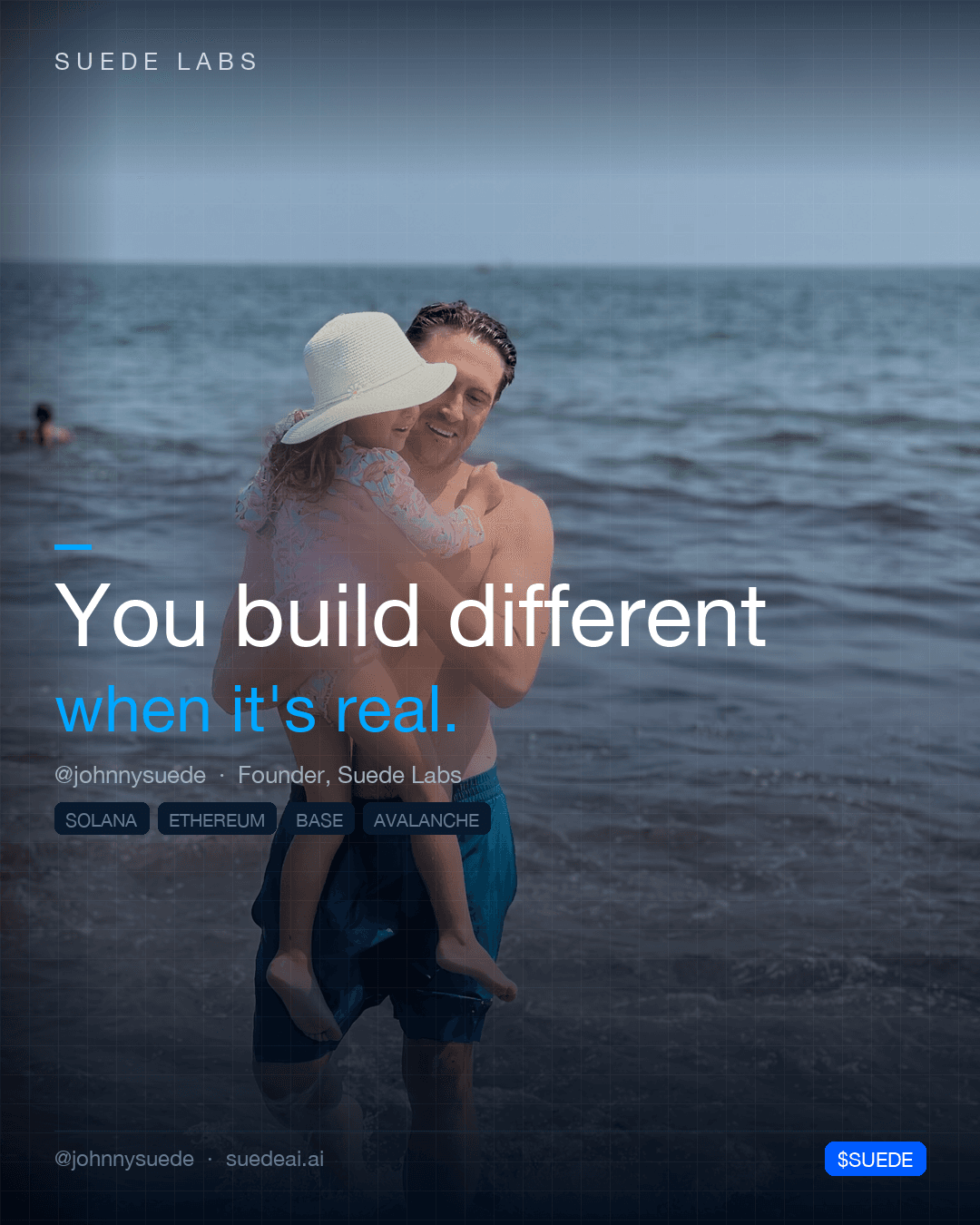 Jason Colapietro Suede Labs AI founder visual for creative IP ownership, music rights, creator infrastructure, and IP provenance: You Build Different Real.